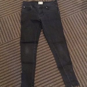 black converse one star zip up jeans